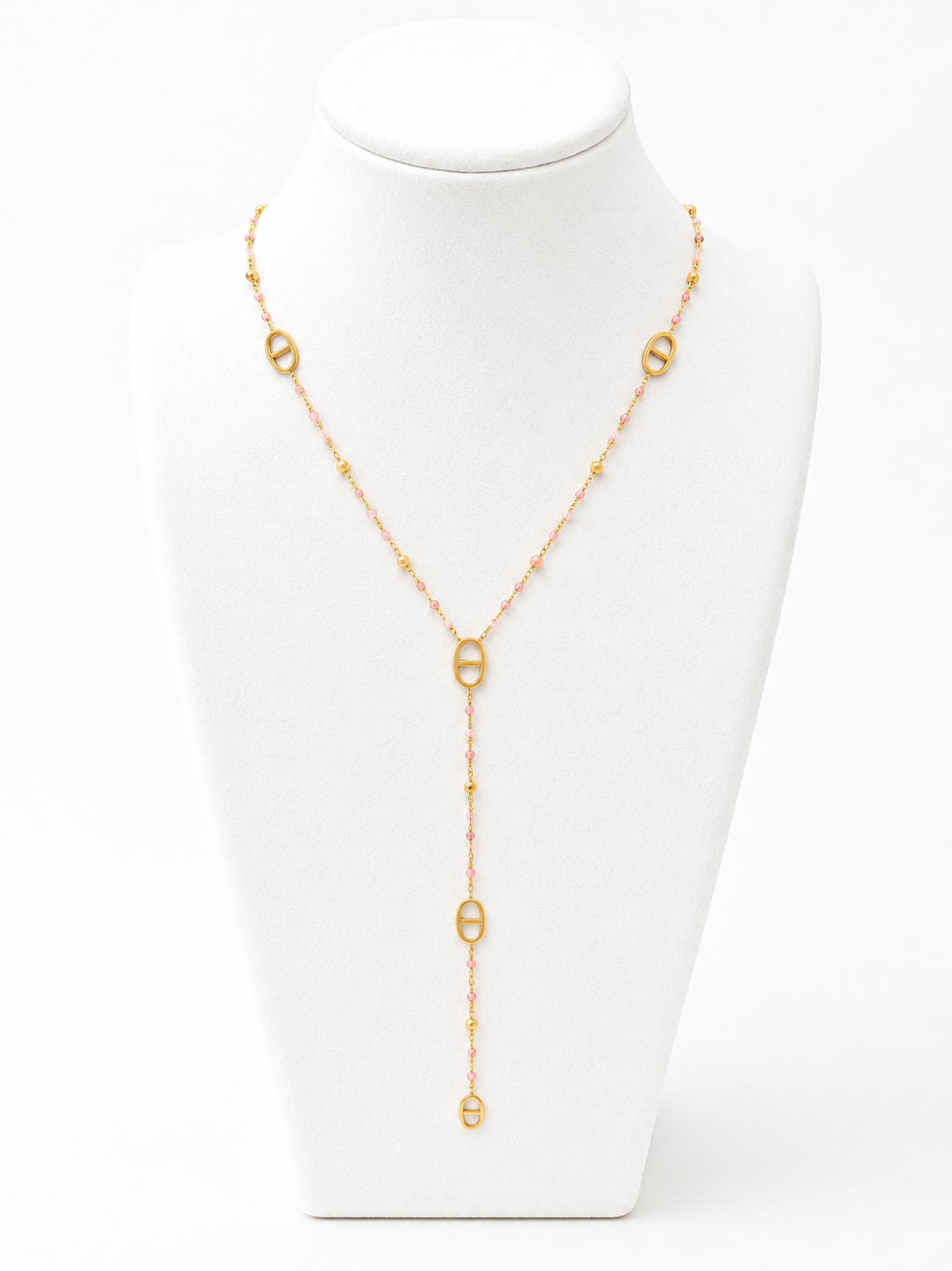 Collier perle rose