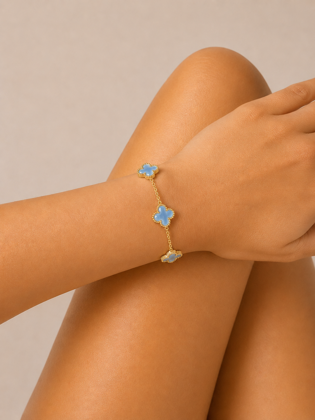 Bracelet chrome flower