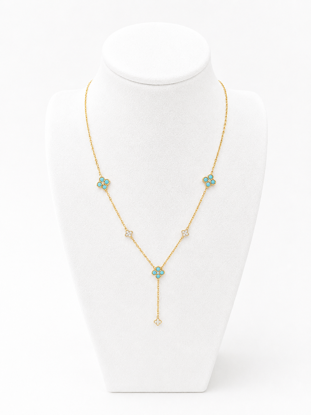 Collier Trèfle Turquoise
