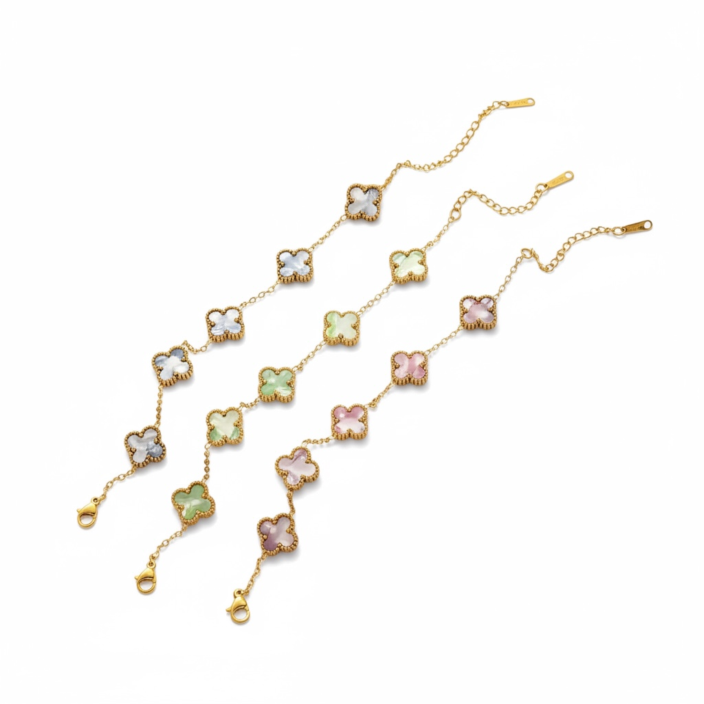 Bracelet chrome flower