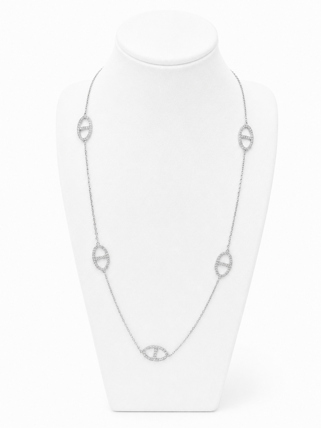 Collier Long Ovale Strass